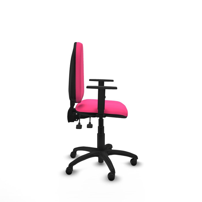 PIQUERAS Y CRESPO Silla de oficina Aýna Rosa con mecanismo Asincro y brazos 1D
