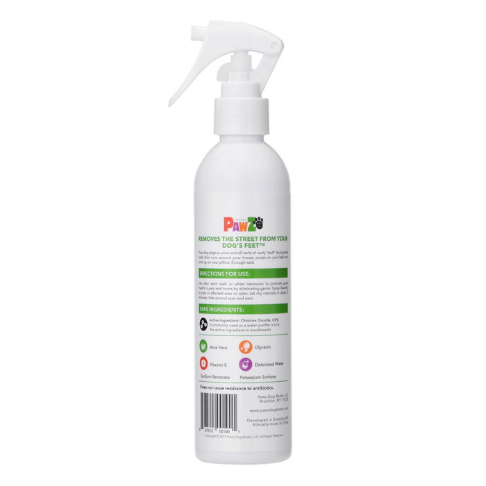 Pawz Botas para Perros Spray 236 mL Limpiador y Desinfectante para Patas