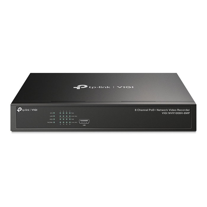 TP-Link VIGI NVR1008H-8MP Grabador de vídeo en red PoE+ de 8 canales TP-Link VIGI NVR1008H-8MP Grabador de vídeo en red PoE+ de 8 canales