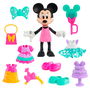 Just Play Muñeca Fashion Minnie Mouse Maletín Rosa 89992 con Vestidos y Accesorios de Disney, +3 Años
