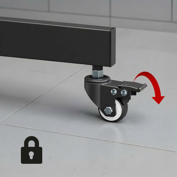 Maclean soporte de tv / carro, estante de cÁmara, sobre ruedas, 37-70", carga mÁx. 45kg/5kg estante, max. vesa 600x400, mc-113 b