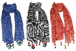 DKD Home Decor Foulard de Algodón Tulum Surtido de 3 unidades
