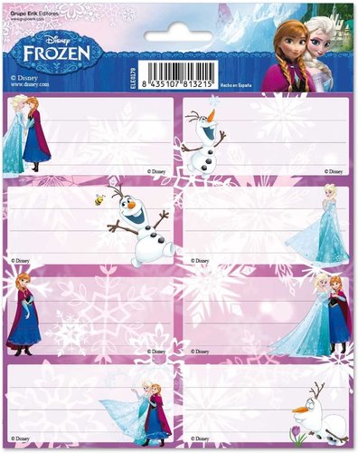 ERIK Etiquetas Escolares Frozen 15,8x20 ERIK Etiquetas Escolares Frozen 15,8x20