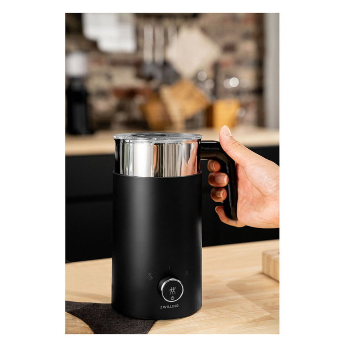 ZWILLING Enfinigy Calentador Espumador de Leche Automático 400 ml Negro Acero Inoxidable