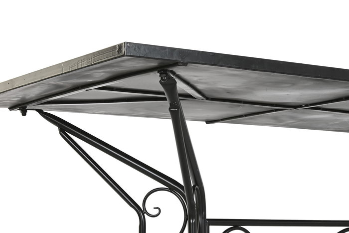DKD Home Decor Mesa Comedor Terraza Y Jardin Stones Multicolor Negro 70x75.5x140 cm