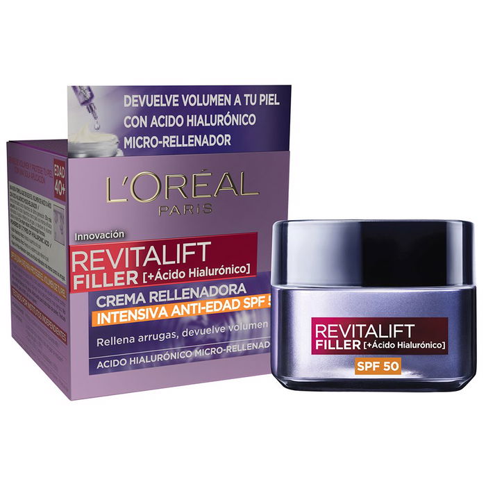 L'Oréal Paris REVITALIFT FILLER ácido hialurónico Crema Día SPF50 50 ml L'Oréal Paris REVITALIFT FILLER ácido hialurónico Crema Día SPF50 50 ml