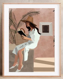DKD Home Decor Cuadro Lienzo MDF 50x3x70 Mujer Enmarcado (Surtido de 2)