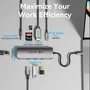 Vention Docking Station TQLHB 9 en 1 USB-C Gris