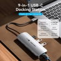 Vention Docking USB C TQLHB 1x HDMI 4K 3x USB 1x USB C PD 1x RJ45 1x Jack 3.5mm Lector Tarjetas Gris