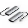 Vention Docking USB C TQLHB 1x HDMI 4K 3x USB 1x USB C PD 1x RJ45 1x Jack 3.5mm Lector Tarjetas Gris