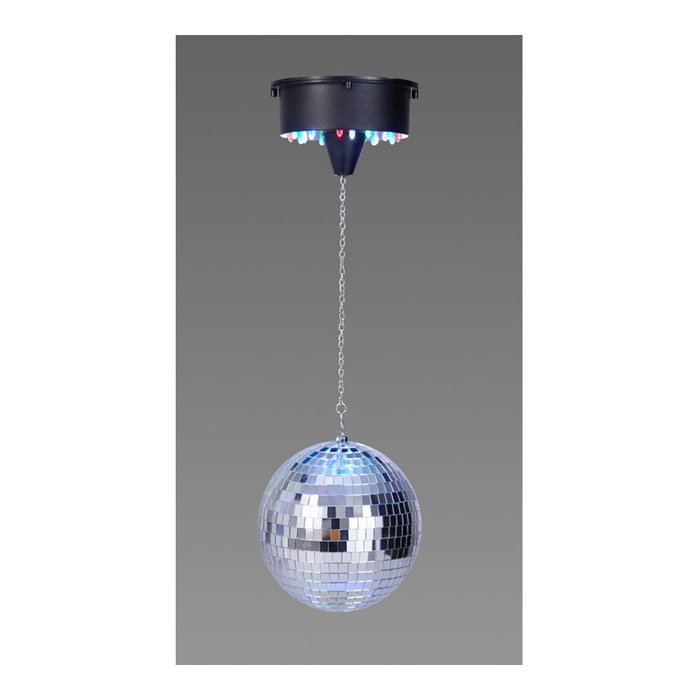 Basics Bola Disco Giratoria Ø15 cm con Luces LED, Material ABS y Vidrio, Funciona con 3 Pilas AA Basics Bola Disco Giratoria Ø15 cm con Luces LED, Material ABS y Vidrio, Funciona con 3 Pilas AA