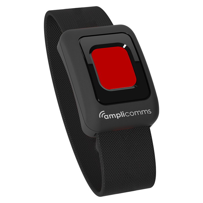 Amplicomms BigTel 50 Alarm Plus - Teléfono analógico con grandes botones fotoluminiscentes, identificador de llamadas y agenda para 32 números (Gris Oscuro)