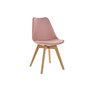 DKD Home Decor Silla Scandi Jiete basics Rosa Natural 55 x 83 x 48 cm (4 Unidades)