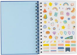 Mr. Wonderful Libreta Pequeña WOA11055ES, 201 Páginas Cuadriculadas, Espiral Oculta, Tapa Dura, Azul