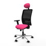 PIQUERAS Y CRESPO Silla de oficina Zulema con mecanismo Sincro/Traslack Rosa y Negro