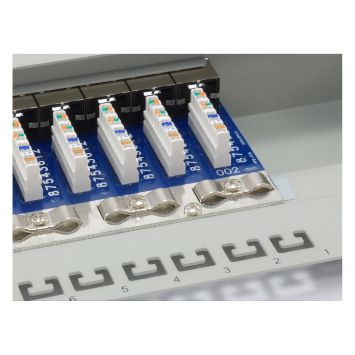EQUIP Patchpanel 24x RJ45 Cat6 19 pulg. UTP 1HE Premium Gris