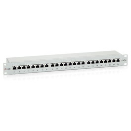 EQUIP Patchpanel 24x RJ45 Cat6 19 pulg. UTP 1HE Premium Gris