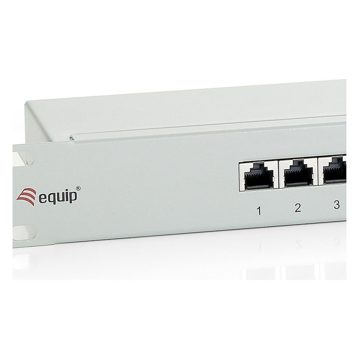 Equip Patch Panel de 24 Puertos Cat 6 F/UTP - Apantallado, Color Gris Claro Equip Patch Panel de 24 Puertos Cat 6 F/UTP - Apantallado, Color Gris Claro