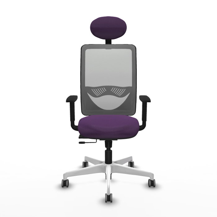 PIQUERAS Y CRESPO Silla de oficina Zulema con mecanismo Sincro/Traslack, Tela Morada y Malla Gris PIQUERAS Y CRESPO Silla de oficina Zulema con mecanismo Sincro/Traslack, Tela Morada y Malla Gris