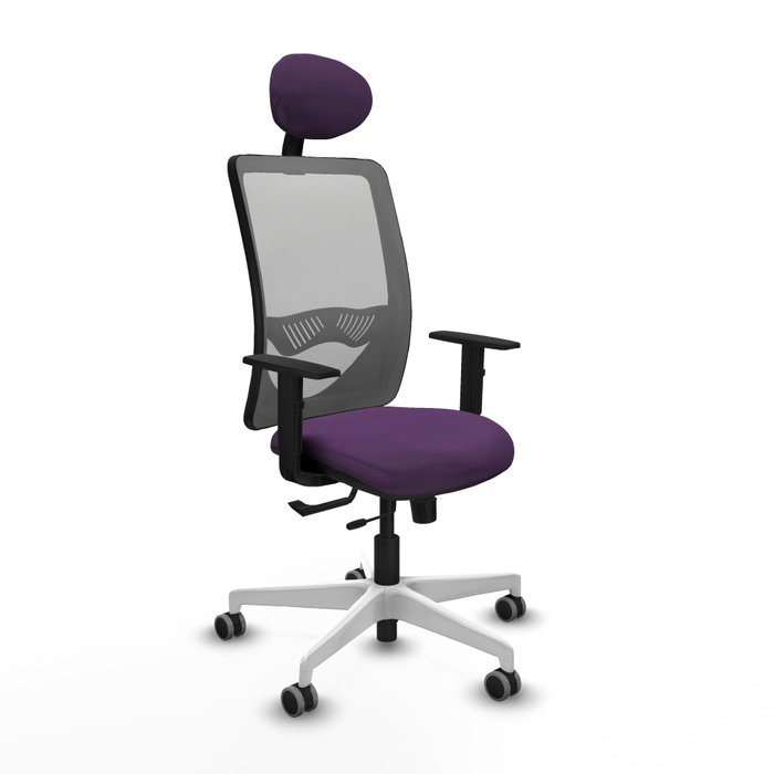 PIQUERAS Y CRESPO Silla de oficina Zulema con mecanismo Sincro/Traslack, Tela Morada y Malla Gris PIQUERAS Y CRESPO Silla de oficina Zulema con mecanismo Sincro/Traslack, Tela Morada y Malla Gris