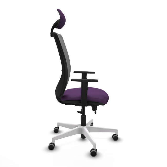 PIQUERAS Y CRESPO Silla de oficina Zulema con mecanismo Sincro/Traslack, Tela Morada y Malla Gris PIQUERAS Y CRESPO Silla de oficina Zulema con mecanismo Sincro/Traslack, Tela Morada y Malla Gris