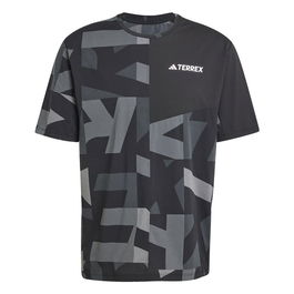 Camiseta de Manga Corta Hombre Adidas Mt Aop Negro 16 Años
