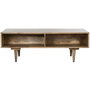 DKD Home Decor Mesa de Centro de Mango Blanco 115x60x40 cm