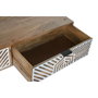 DKD Home Decor Mesa de Centro de Mango Blanco 115x60x40 cm