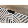 DKD Home Decor Mesa de Centro de Mango Blanco 115x60x40 cm