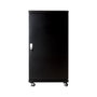 MicroConnect Armario Rack 18U 600x600mm Negro para Electrónica Redes Voz y Datos con Puerta de Cristal Templado y Ruedas