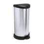 Curver Cubo Decobins con pedal 40l gris metalizado