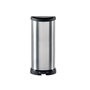 Curver Cubo Decobins con pedal 40l gris metalizado