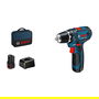 Bosch GSR 12V-15 Vorteils-Set Taladro Atornillador Inalámbrico 12V Li-Ion, 2 Velocidades (0-400/1300 RPM), Par 30 Nm, Incluye Batería y Cargador