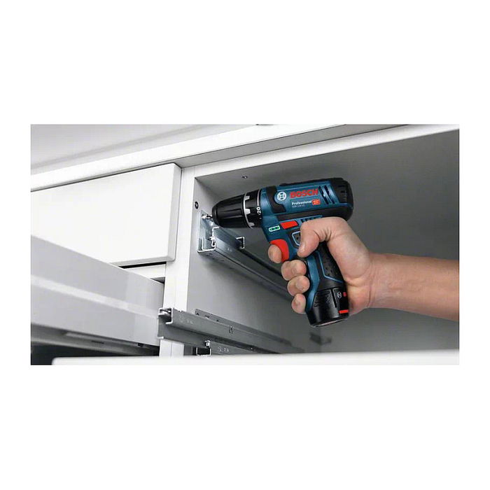 Bosch GSR 12V-15 Vorteils-Set Taladro Atornillador Inalámbrico 12V Li-Ion, 2 Velocidades (0-400/1300 RPM), Par 30 Nm, Incluye Batería y Cargador