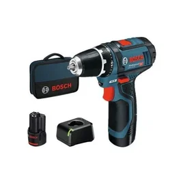 Bosch Professional Atornillador a Batería 12V GSR 12V-15, 2 x 2.0Ah + Cargador 1230, en Bolsa
