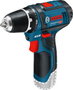 Bosch Professional GSR 12V-15 con 2 baterías de 2,0 Ah y cargador