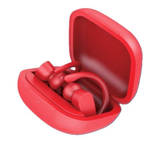 Daewoo Auriculares Deportivos Inalámbricos TWS, Indicador LED, Bluetooth 5.0, 30mAh/300mAh, Tipo-C, Color Rojo