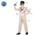 Disfraz Policía Gendarme Niño 3-4 Años - Conjunto Completo 6 Piezas con Pantalón, Casaca, Sombrero y Cinturones para Carnaval