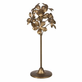 Ixia Portavelas Oro Metal de Decoración 15 x 15 x 40 cm