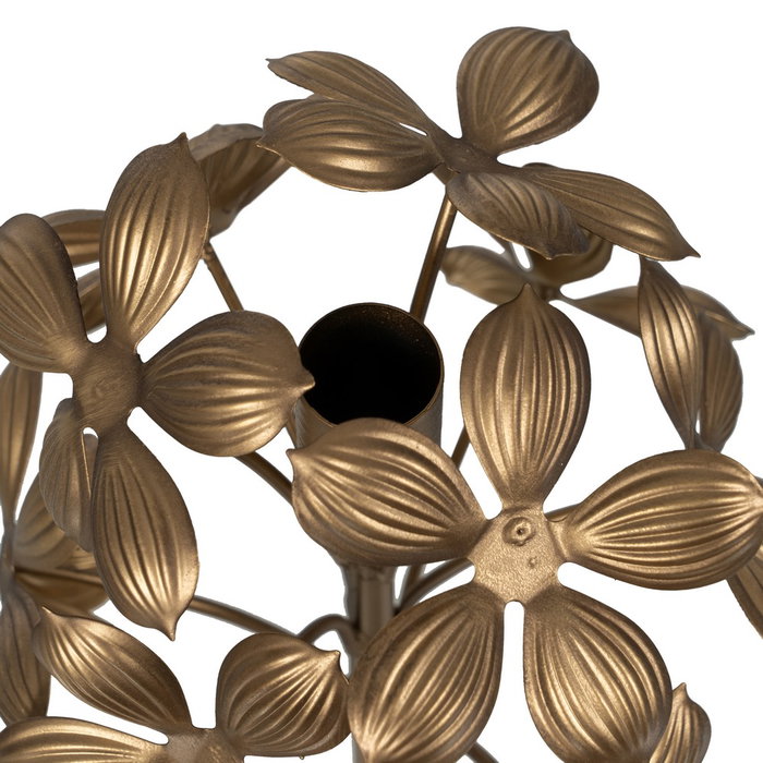 Portavelas Oro Metal Decoración 15 X 15 X 40 cm Portavelas Oro Metal Decoración 15 X 15 X 40 cm
