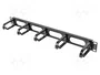 Lanberg AK-1205-B Organizador de Cables 1U Negro