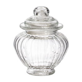 Home Deco Factory Bombonera de Cristal - Diámetro 10 cm, Altura 12 cm