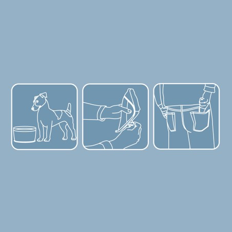 Petsafe Kurgo Zippy Bowl para Viaje, Azul, 1.4 L