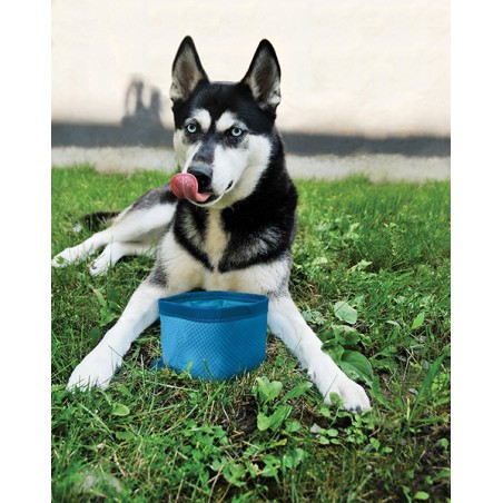 Petsafe Kurgo Zippy Bowl para Viaje, Azul, 1.4 L