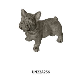 DKD Home Decor Figura de Perro en Resina Gris con Acabado Envejecido