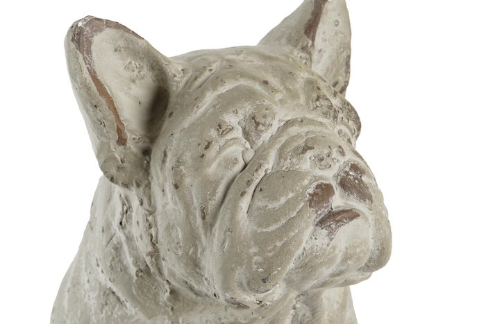 DKD Home Decor Figura de Perro en Resina Gris con Acabado Envejecido