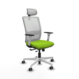 PIQUERAS Y CRESPO Silla de oficina Haches Pistacho y Blanco