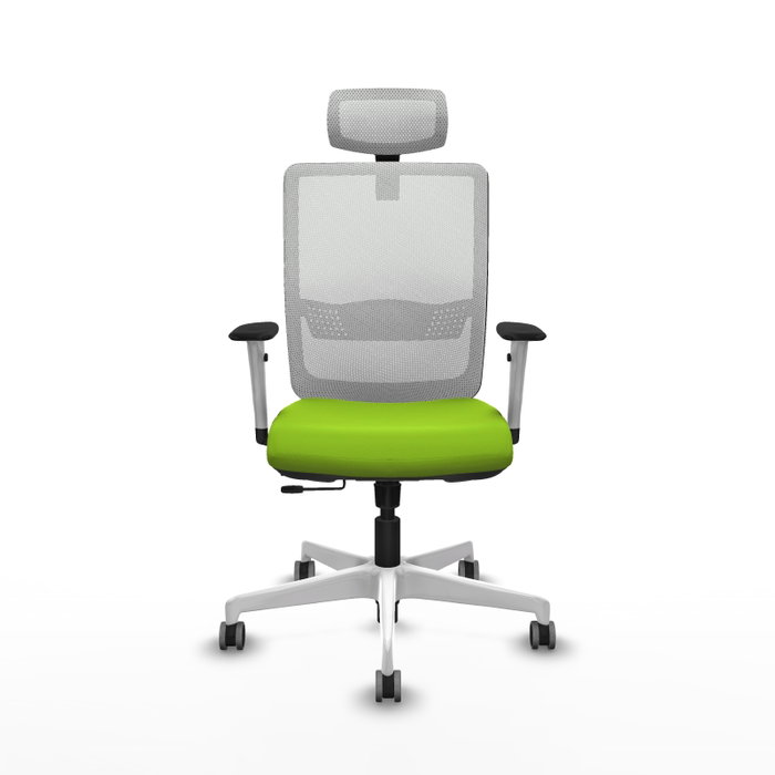 PIQUERAS Y CRESPO Silla de oficina Haches Pistacho y Blanco