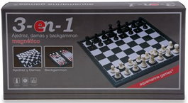 AQUAMARINE Ajedrez Damas Backgammon Magnético