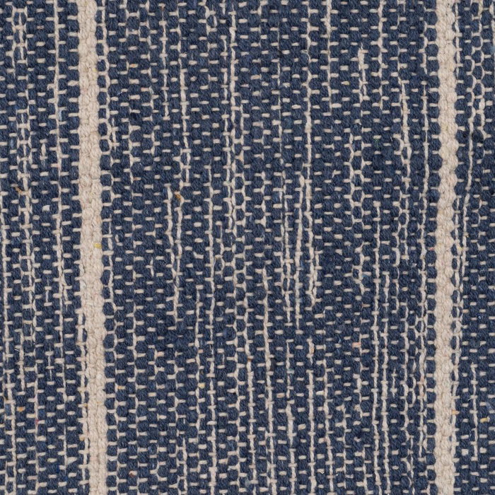 Alfombra Azul-Blanco Poliester-Algodón 120 X 180 cm